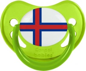 Drapeau Îles Féroé Tétine Physiologique Vert phosphorescente