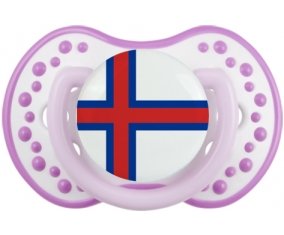 Drapeau Îles Féroé Sucete LOVI Dynamic Blanc-mauve classique