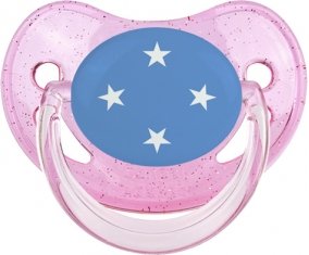 Drapeau États fédérés de Micronésie Sucete Physiologique Rose à paillette