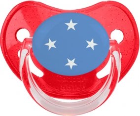 Drapeau États fédérés de Micronésie Sucete Physiologique Rouge à paillette