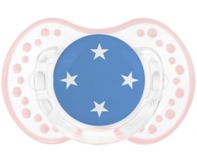 Drapeau États fédérés de Micronésie Tétine LOVI Dynamic Retro-blanc-rose-tendre classique