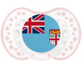Drapeau Fidji Sucette LOVI Dynamic Retro-blanc-rose-tendre classique