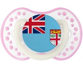 Drapeau Fidji Sucette LOVI Dynamic Blanc-rose phosphorescente