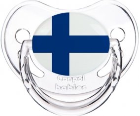 Drapeau Finlande Sucette Physiologique Transparent classique