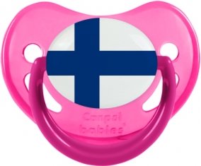 Drapeau Finlande Sucette Physiologique Rose phosphorescente