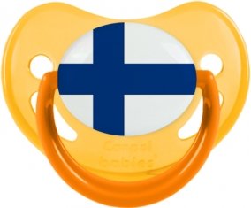 Drapeau Finlande Sucette Physiologique Jaune phosphorescente