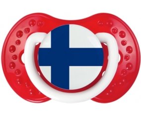 Drapeau Finlande Sucette LOVI Dynamic Blanc-rouge classique