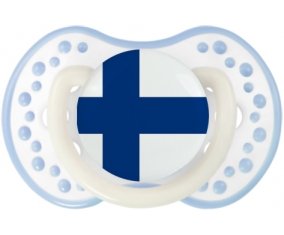 Drapeau Finlande Sucette LOVI Dynamic Blanc-cyan classique