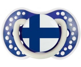 Drapeau Finlande Sucette LOVI Dynamic Bleu-marine phosphorescente