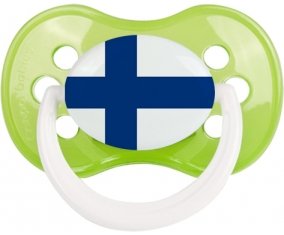 Drapeau Finlande Sucette Anatomique Vert classique