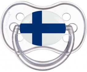 Drapeau Finlande Sucette Anatomique Transparente classique