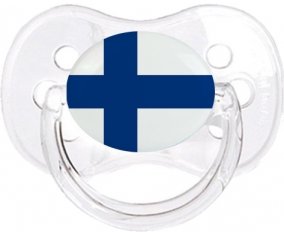 Drapeau Finlande Tétine Cerise Transparent classique