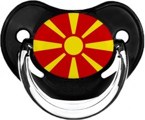 Drapeau Macédoine du Nord Tétine Physiologique Noir classique