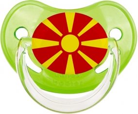 Drapeau Macédoine du Nord Tétine Physiologique Vert classique