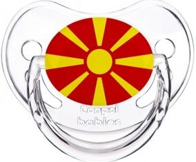 Drapeau Macédoine du Nord Tétine Physiologique Transparent classique