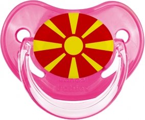 Drapeau Macédoine du Nord Tétine Physiologique Rose classique