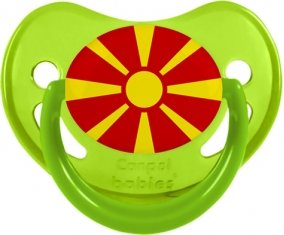 Drapeau Macédoine du Nord Tétine Physiologique Vert phosphorescente