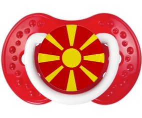 Drapeau Macédoine du Nord Sucete LOVI Dynamic Blanc-rouge classique