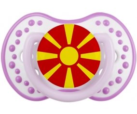 Drapeau Macédoine du Nord Sucete LOVI Dynamic Blanc-mauve classique