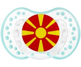 Drapeau Macédoine du Nord Sucete LOVI Dynamic Retro-blanc-lagon classique