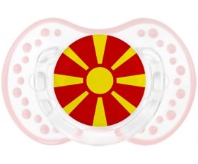Drapeau Macédoine du Nord Sucete LOVI Dynamic Retro-blanc-rose-tendre classique