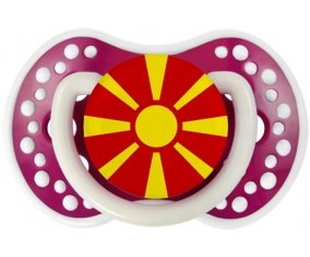 Drapeau Macédoine du Nord Sucete LOVI Dynamic Fuchsia phosphorescente