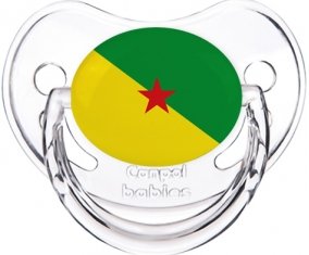 Drapeau Guyane Française Sucette Physiologique Transparent classique