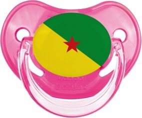 Drapeau Guyane Française Sucette Physiologique Rose classique
