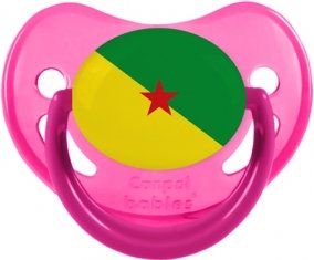 Drapeau Guyane Française Sucette Physiologique Rose phosphorescente