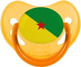 Drapeau Guyane Française Sucette Physiologique Jaune phosphorescente