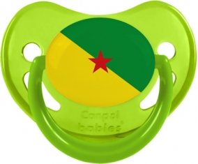 Drapeau Guyane Française Sucette Physiologique Vert phosphorescente
