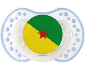 Drapeau Guyane Française Sucette LOVI Dynamic Blanc-cyan classique