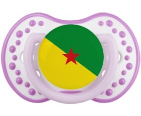 Drapeau Guyane Française Sucette LOVI Dynamic Blanc-mauve classique