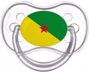 Drapeau Guyane Française Tétine Anatomique Transparente classique