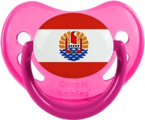 Drapeau Polynésie française Sucette Physiologique Rose phosphorescente