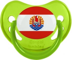 Drapeau Polynésie française Sucette Physiologique Vert phosphorescente