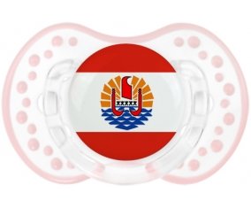 Drapeau Polynésie française Sucette LOVI Dynamic Retro-blanc-rose-tendre classique