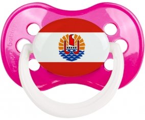 Drapeau Polynésie française Sucette Anatomique Rose foncé classique