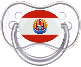 Drapeau Polynésie française Sucette Anatomique Transparente classique