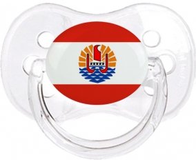 Drapeau Polynésie française Tétine Cerise Transparent classique