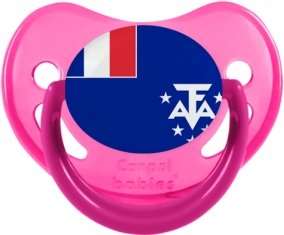 Drapeau Terres australes françaises Tétine Physiologique Rose phosphorescente