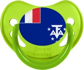 Drapeau Terres australes françaises Tétine Physiologique Vert phosphorescente