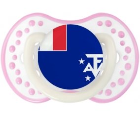 Drapeau Terres australes françaises Sucete LOVI Dynamic Blanc-rose phosphorescente
