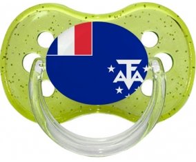Drapeau Terres australes françaises Sucete Cerise Vert à paillette