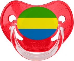 Drapeau Gabon Sucete Physiologique Rouge à paillette