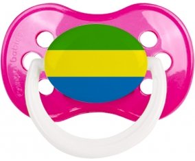 Drapeau Gabon Sucette Anatomique Rose foncé classique
