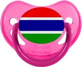 Drapeau Gambie Sucette Physiologique Rose phosphorescente