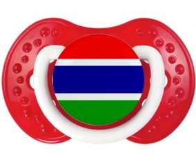 Drapeau Gambie Sucette LOVI Dynamic Blanc-rouge classique