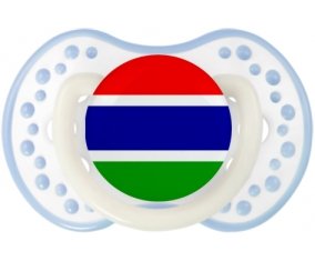 Drapeau Gambie Sucette LOVI Dynamic Blanc-cyan classique