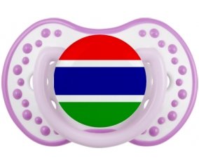 Drapeau Gambie Sucette LOVI Dynamic Blanc-mauve classique